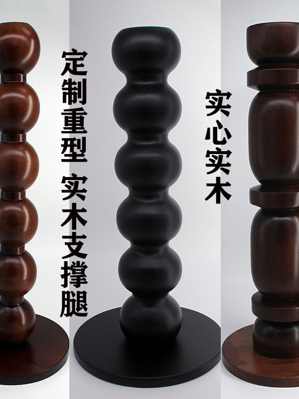 法式家具木腿复古实木半岛台餐桌腿奶油风吧台支撑腿半圆靠墙桌脚
