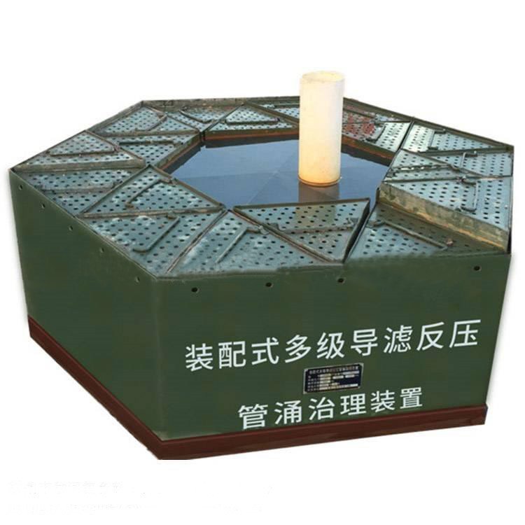 防洪围板装配式堤坝决口快速沉箱多级导滤反压管涌折叠式治理围井