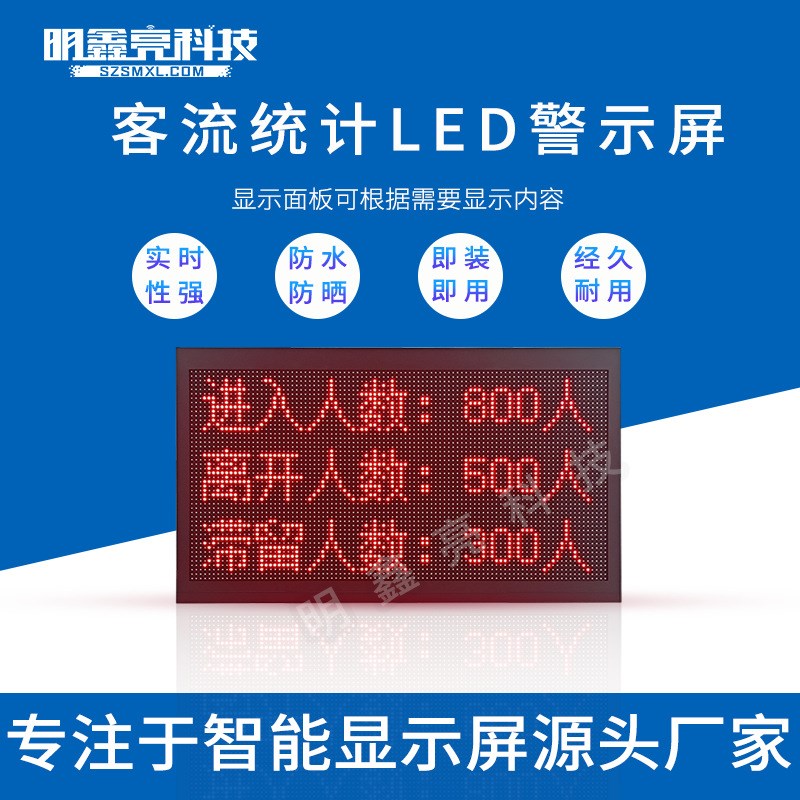 景区/公园/商场/郊区客流统计分析智慧LED电子全T彩显示屏实时管