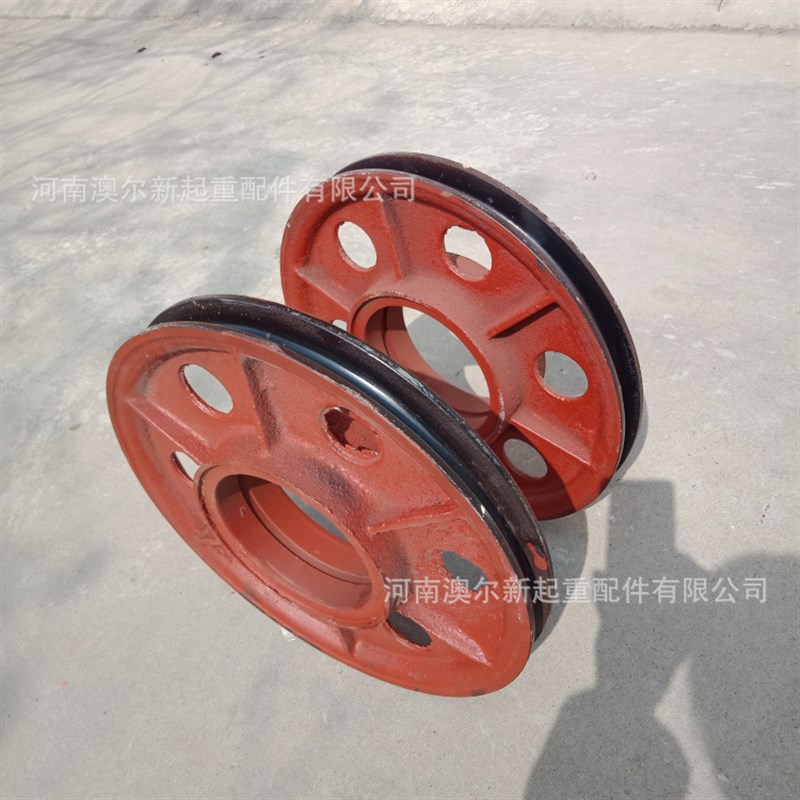 供应 565*80 铸铁滑轮片 钢丝绳滑轮组 S门式起重机滑轮组