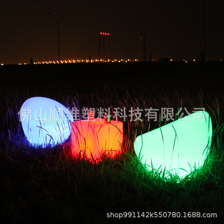 泳池庭院LED发光单人沙发凳子家具七彩变色遥控气氛情绪活动照明