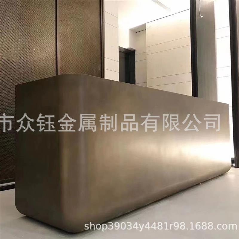 抗指纹镜面不锈钢吧台酒吧KTV专用水波纹服务台家居艺术水吧台