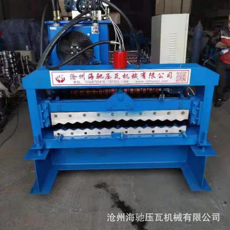 沧州海驰机械压瓦机设备850水波纹彩钢压瓦机器冷弯成型设备