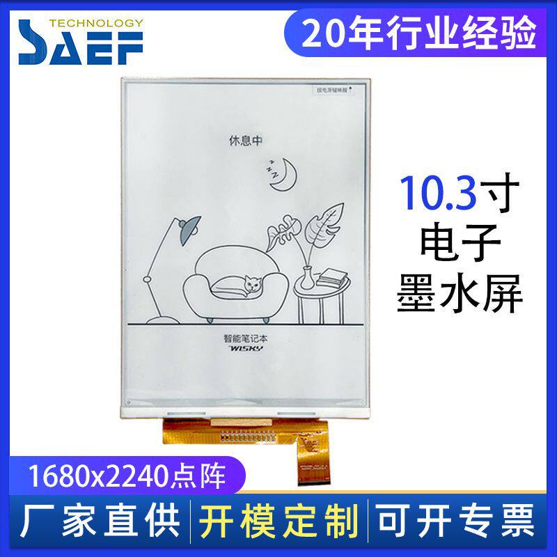 10.3寸电子墨水屏e-Paper电子纸阅读书黑白标签价签墨水显示屏