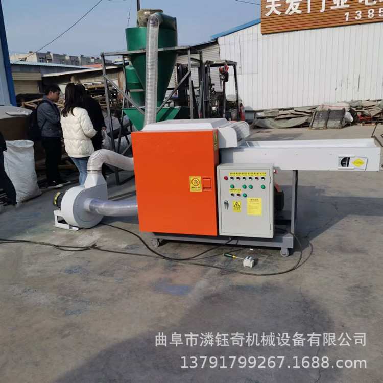 滚刀式旧衣服切断机 墙衣防火材料粉碎机 记忆棉乳胶垫切丁机