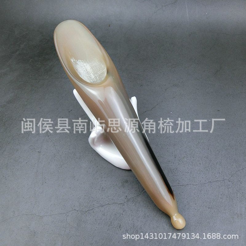 天然牛角刮痧按摩筒面部颈部眼部腿部背部全身白水牛角刮痧筒