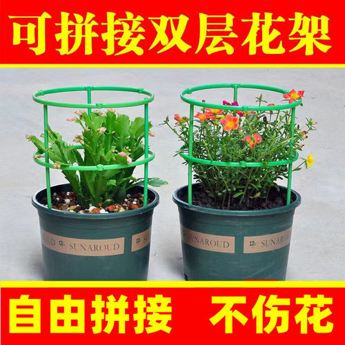 双层蟹爪兰花花架支撑杆支架爬藤花支架兰花花架太阳花支架花架子