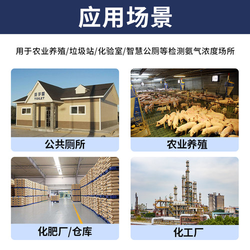 氨气浓度传感器NH3变送器高精度485气体报警器公厕鸡舍养殖检测仪