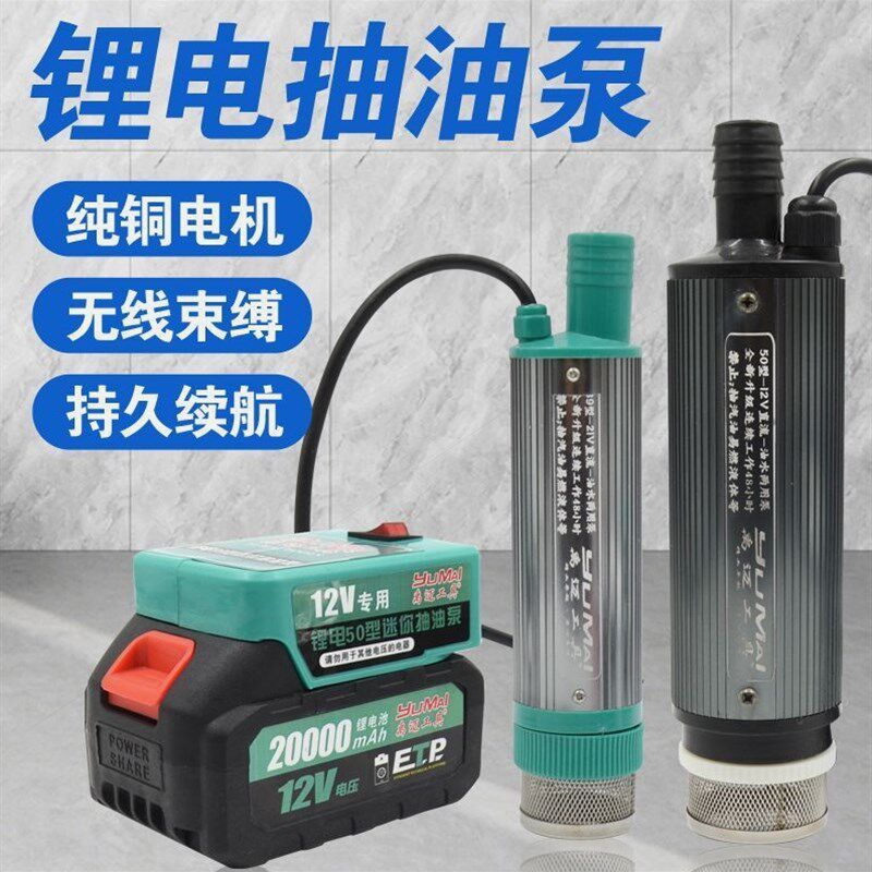 德国进口12v锂电池抽油泵两用款油水两用泵柴油泵电动抽油泵抽水