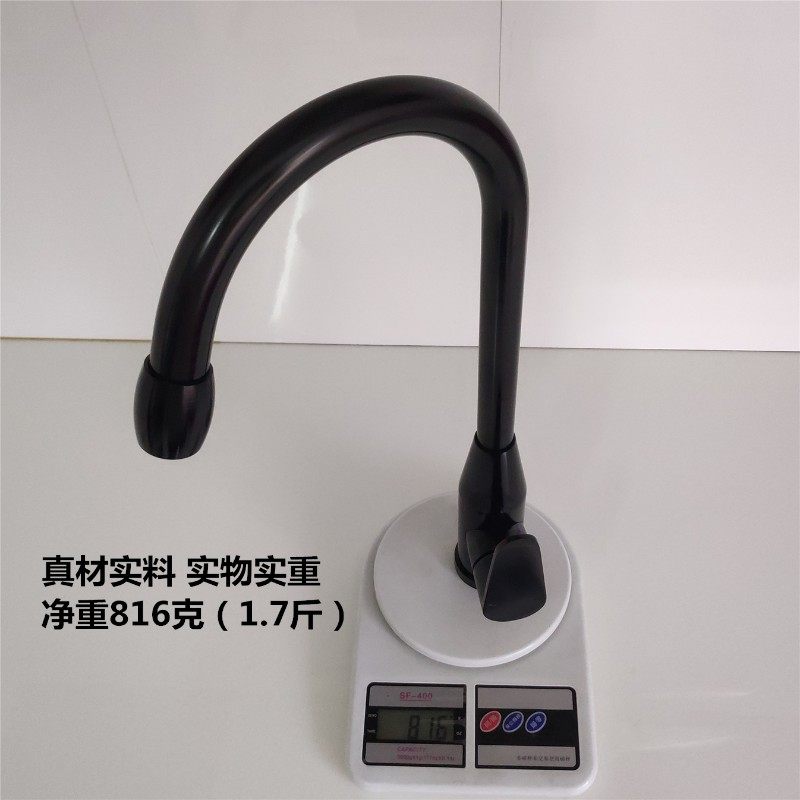黑色金色玫瑰金厨房龙头大弯旋转单孔单把冷热洗碗洗菜水槽水龙头
