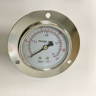 直径60mm 压力1.6mpa 230psi 轴向带固定圈压力表 螺纹m14x1.5