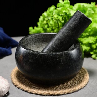 家用天然石头打磨剥臼器压蒜器蒜泥器捣然天蒜器石蒜蒜臼子捣药罐