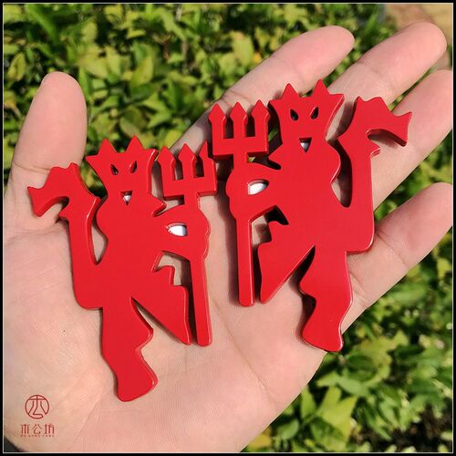 木公坊红魔队徽小恶C金属车贴翼子板装柱装饰金属车标个性改魔标