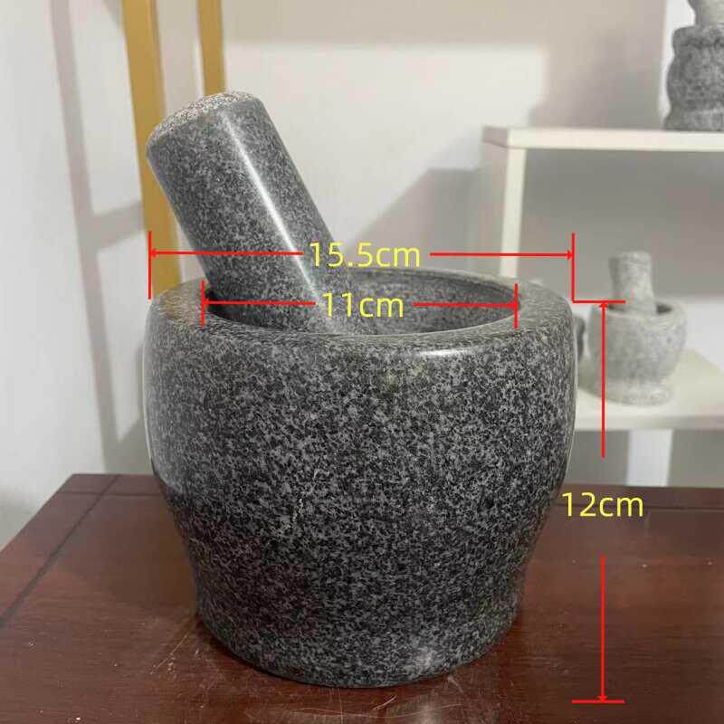 水缸款家用压蒜器青石石头蒜臼子研磨器