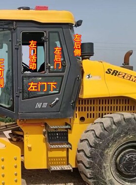 风推SR62M-3压路机玻璃前档山左右前侧门上活动门下后侧钢化玻璃