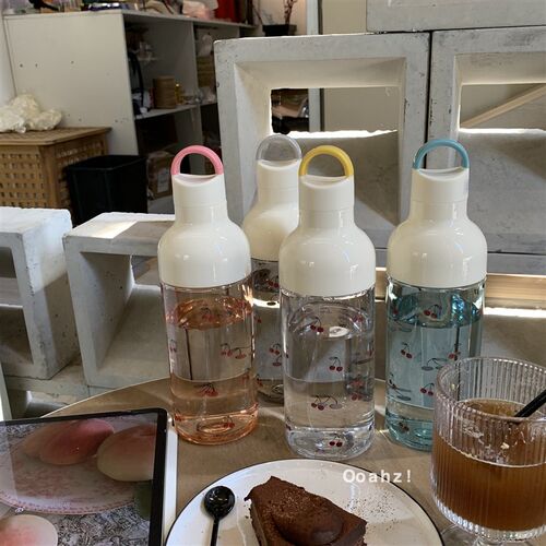 樱桃冷泡杯~出口货行ritan料随t水杯 水啡泡茶大容量可爱便携咖壶
