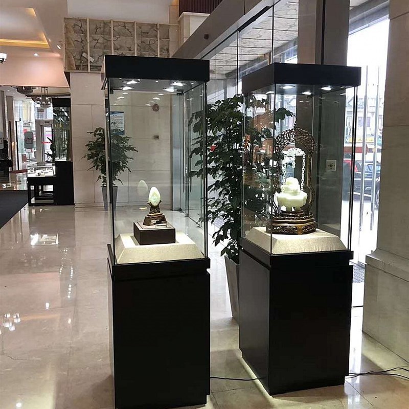 木质博物馆古董展示柜文物收藏品玉瓷器珠宝玻璃柜产品展览柜台