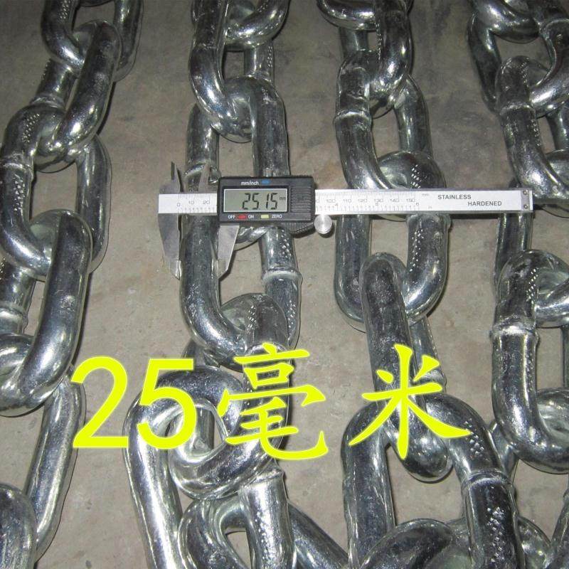大铁链子超粗粗铁链25mm负重比特犬训练镀锌链条锚链装饰大铁链子