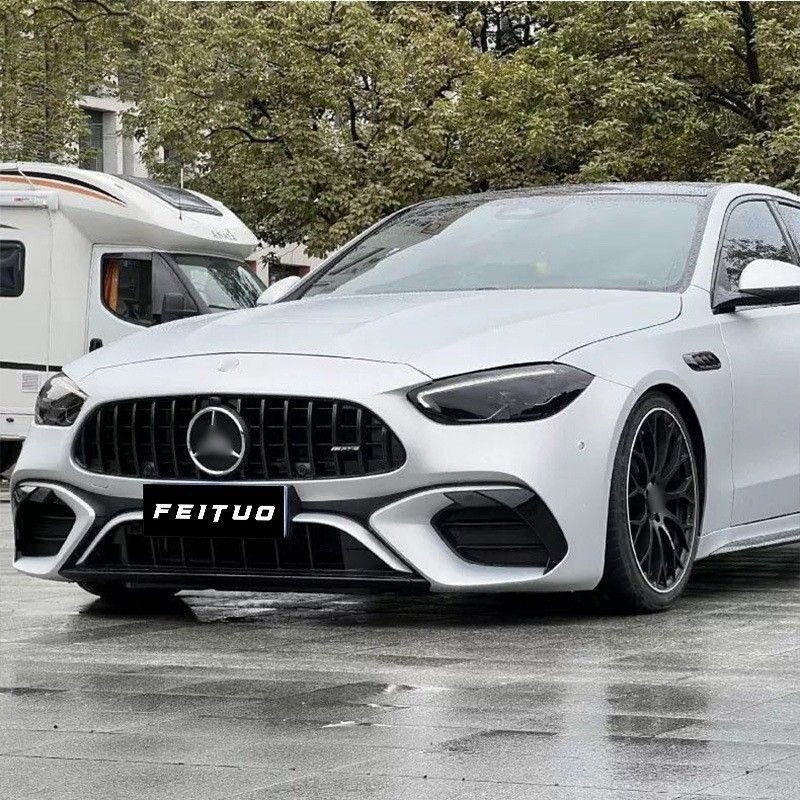 适用奔驰C W206改装升级C63AMG1:1宽体包围前杠翼叶子板现货批发