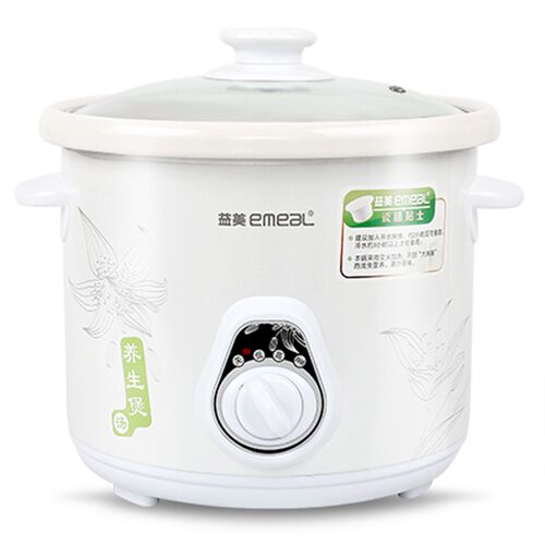 YM-D30养生白瓷电炖锅陶瓷电砂锅慢炖盅宝宝煮粥煲汤锅1-4L
