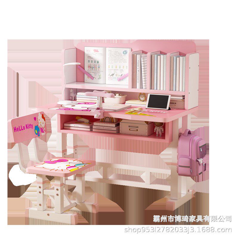 儿童学习桌卡通版桌椅套装幼儿课桌中小学生书桌家用可升降写字桌