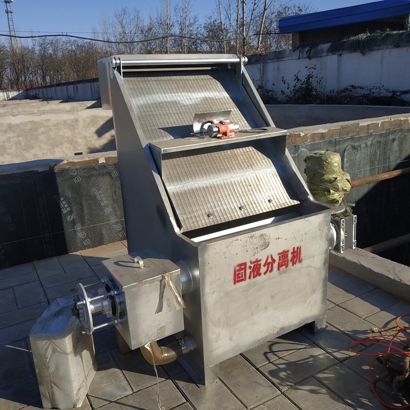 直销鸡粪干湿分离机 不锈钢斜筛式沼渣沼液分离机 猪粪四川