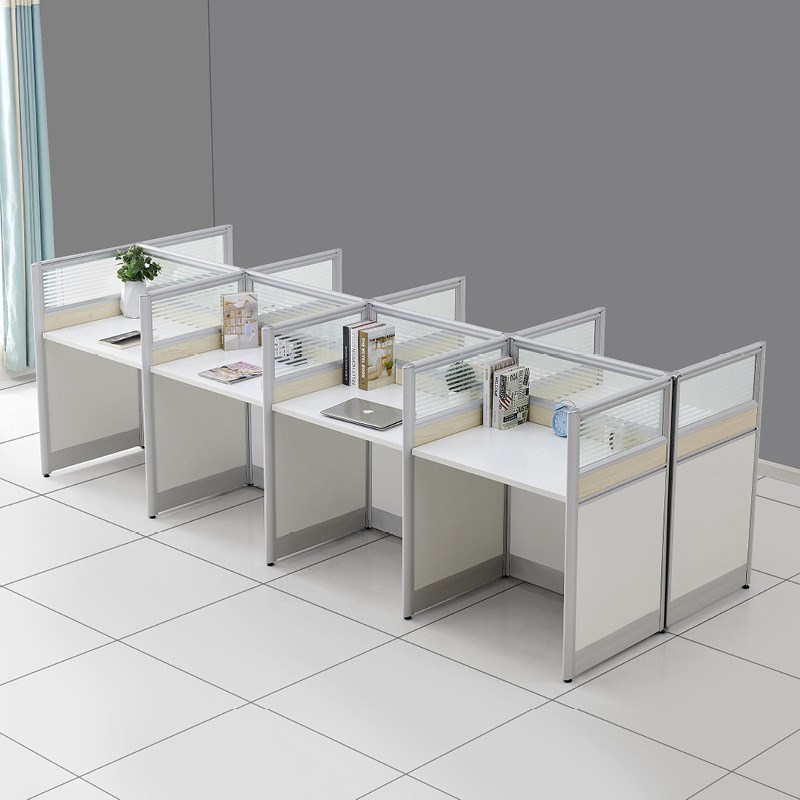 屏风隔断办公桌一对一培训辅导桌员工卡位桌铝合金卡座职员桌