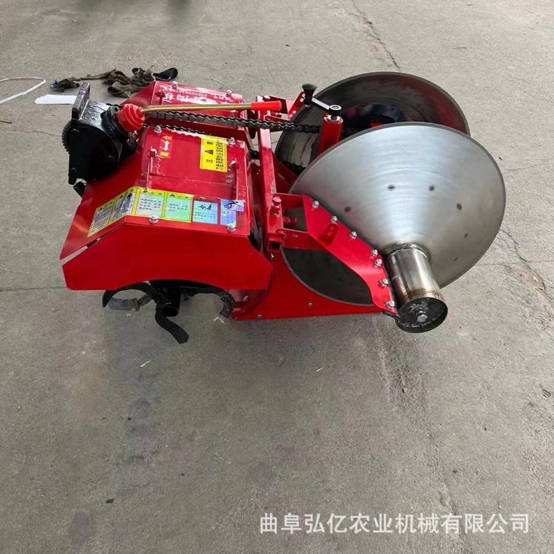 加厚不锈钢滚筒草莓筑埂机山芋种植开沟机手扶后挂旋耕起垄机