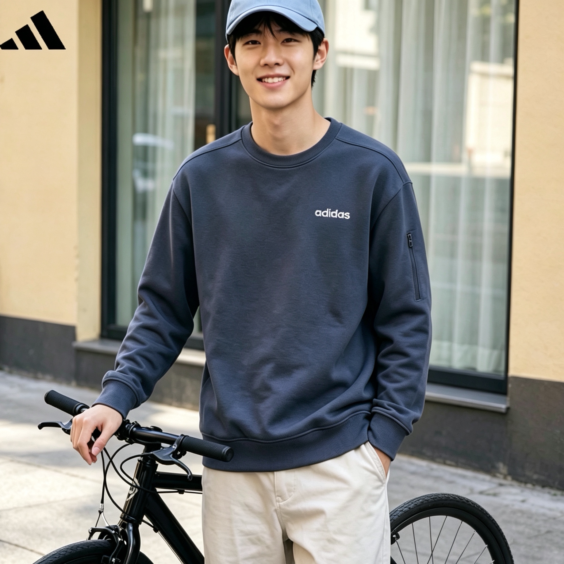 adidas阿迪达斯官方卫衣男新款轻运动服休闲针织套头衫上衣JM2241