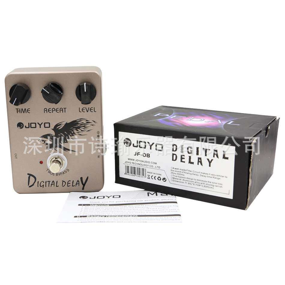 卓乐JOYO电吉他单块效果器JF-08 DELAY数字延迟延时效果器