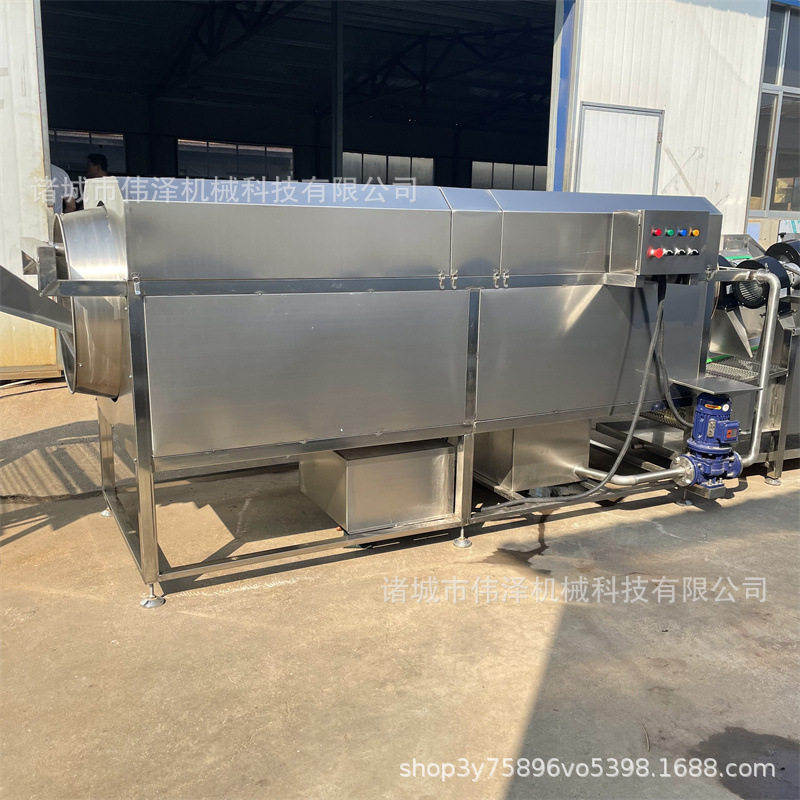 新型毛豆去杂滚筒式清洗机 伟泽清洗机厂家 葡萄干去污毛刷清洗机