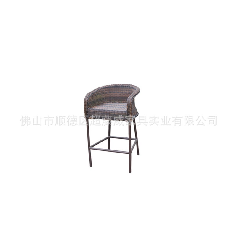藤编椅子 d户外阳台家具  室内休闲仿藤吧椅 会谈藤艺椅