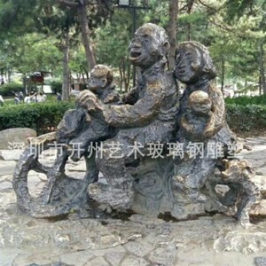 东莞直销仿铜人物玻璃钢农耕卡通D花园景观园林商业街雕塑工艺