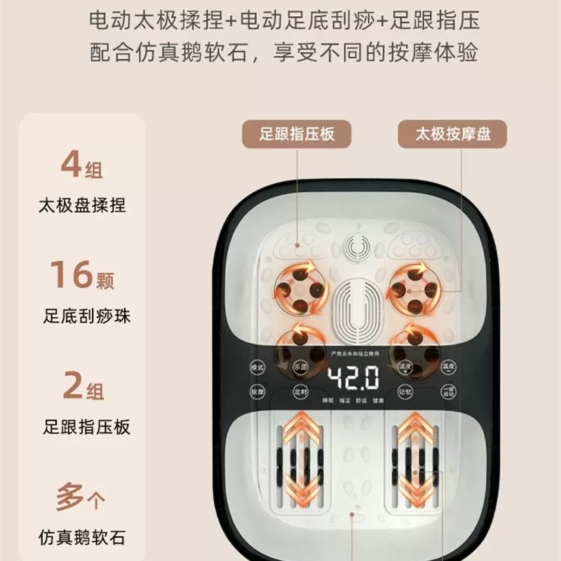 ACK双人泡脚桶足浴盆洗脚过x小腿电动全自动按摩加热恒温家用亲子