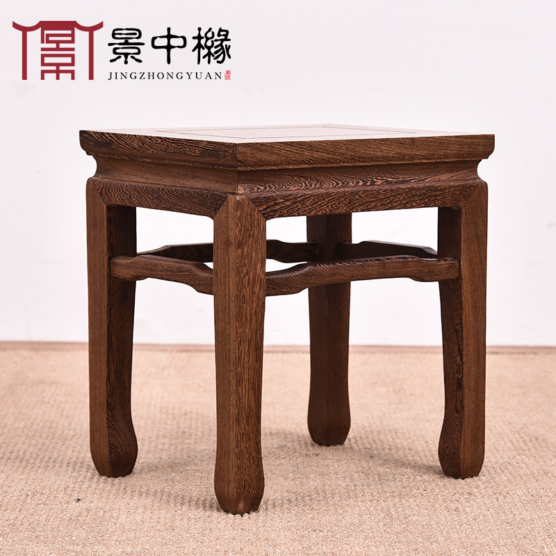 红木家具凳矮鸡翅木方凳 式中凳圆鼓凳小板凳全实木餐凳小凳子