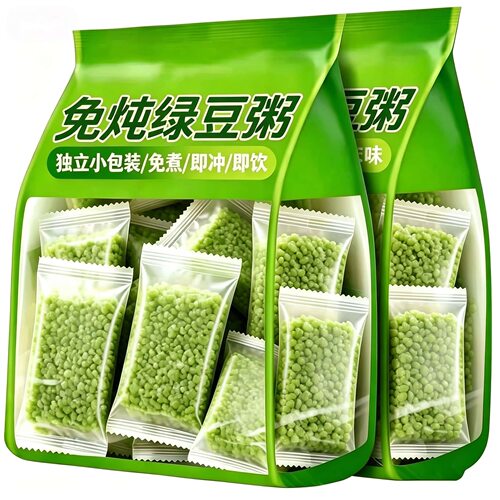 免炖绿豆粥冲泡即食方便速食粥新鲜免煮冲泡早餐代餐速食绿豆粥