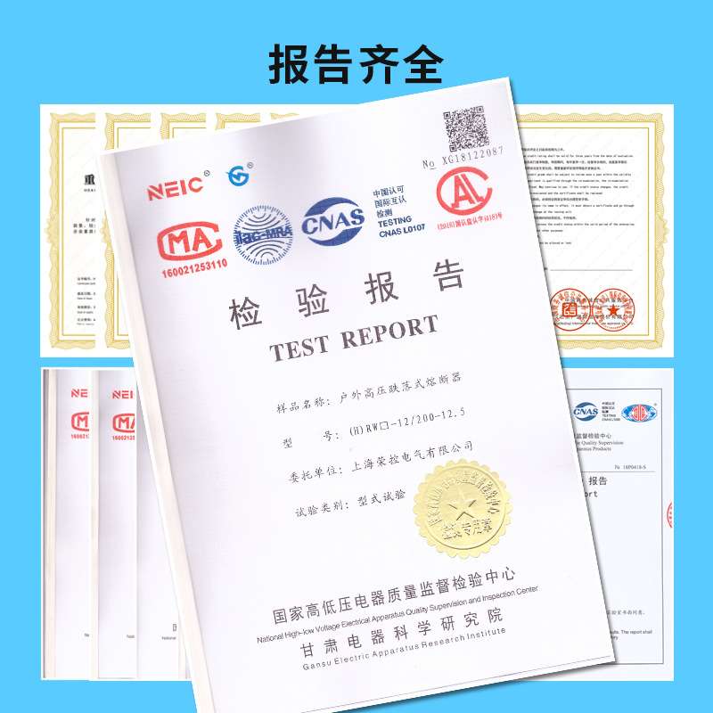 荣控户外高压跌落式熔断器HRW12-15F/100A200A带负荷陶瓷保险管