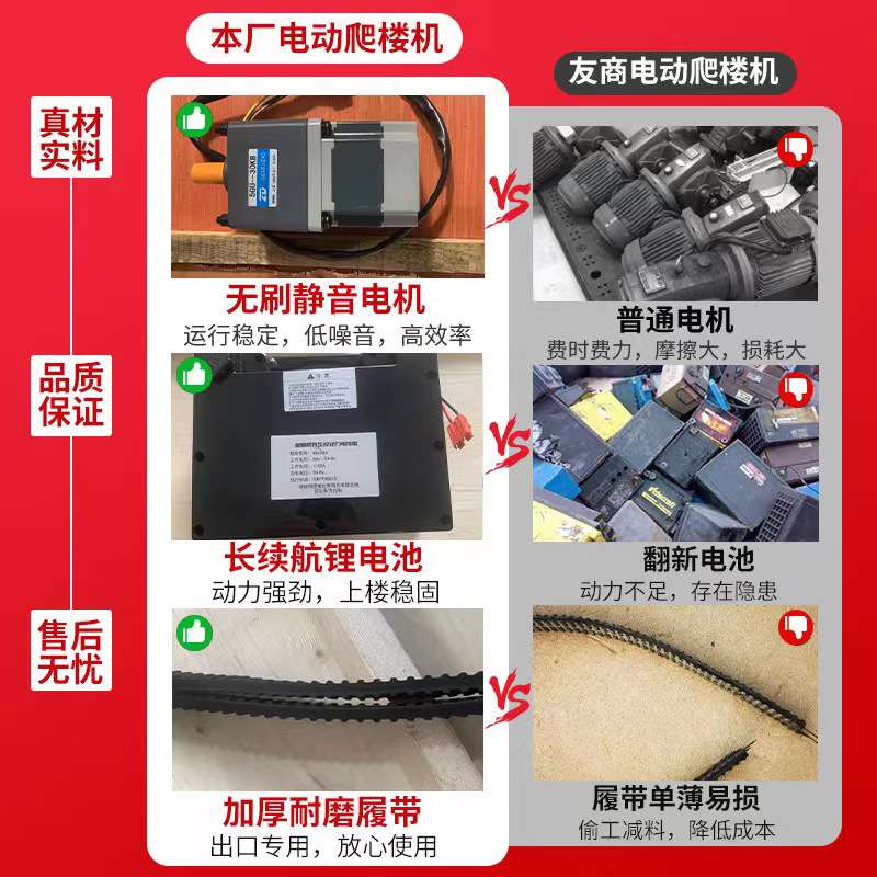 履带式电动爬楼机上下楼梯搬运水桶家电可折叠载货神器静音小推车