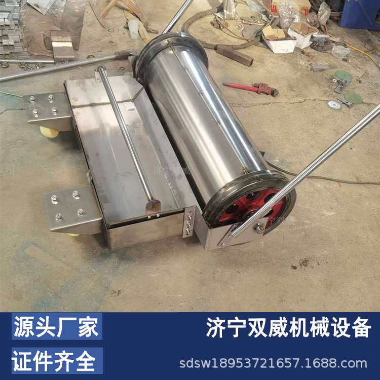 手推式吸铁除铁车 自动脱落强磁磁力吸铁车 车间除铁器厂家直供