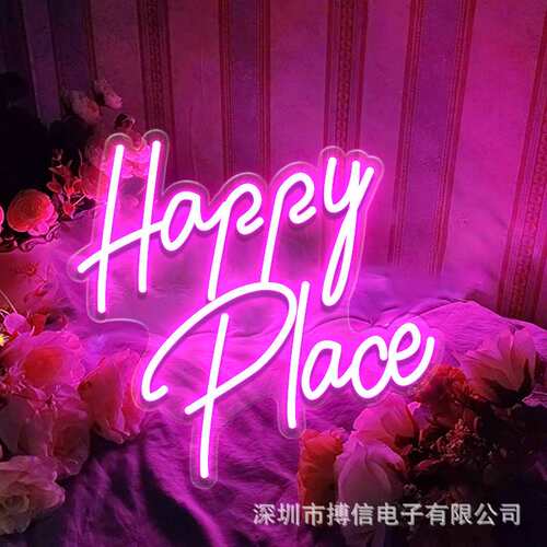 ?外贸电商led霓虹灯牌节日派对英文字母灯氛围装饰亚克力板霓虹