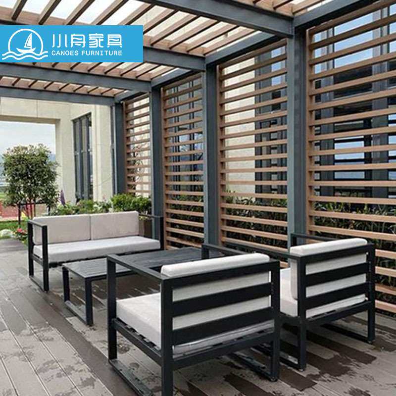 户外沙发酒店花园庭院休闲工业风铝合金组合家具防水防晒室外沙发