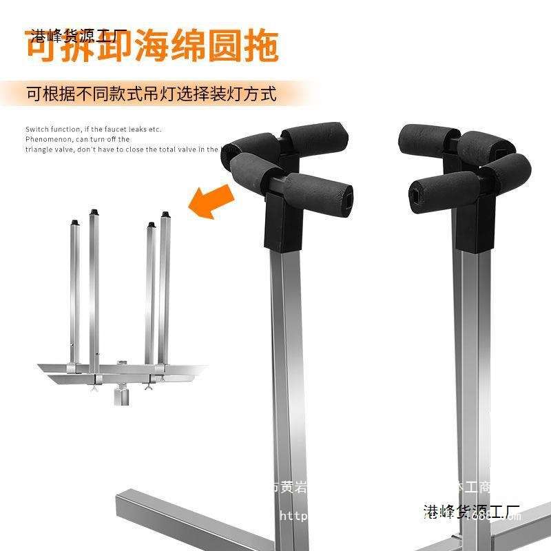 真不锈钢装灯神器修灯安灯助手工具移动升降支架正反自动刹车直销
