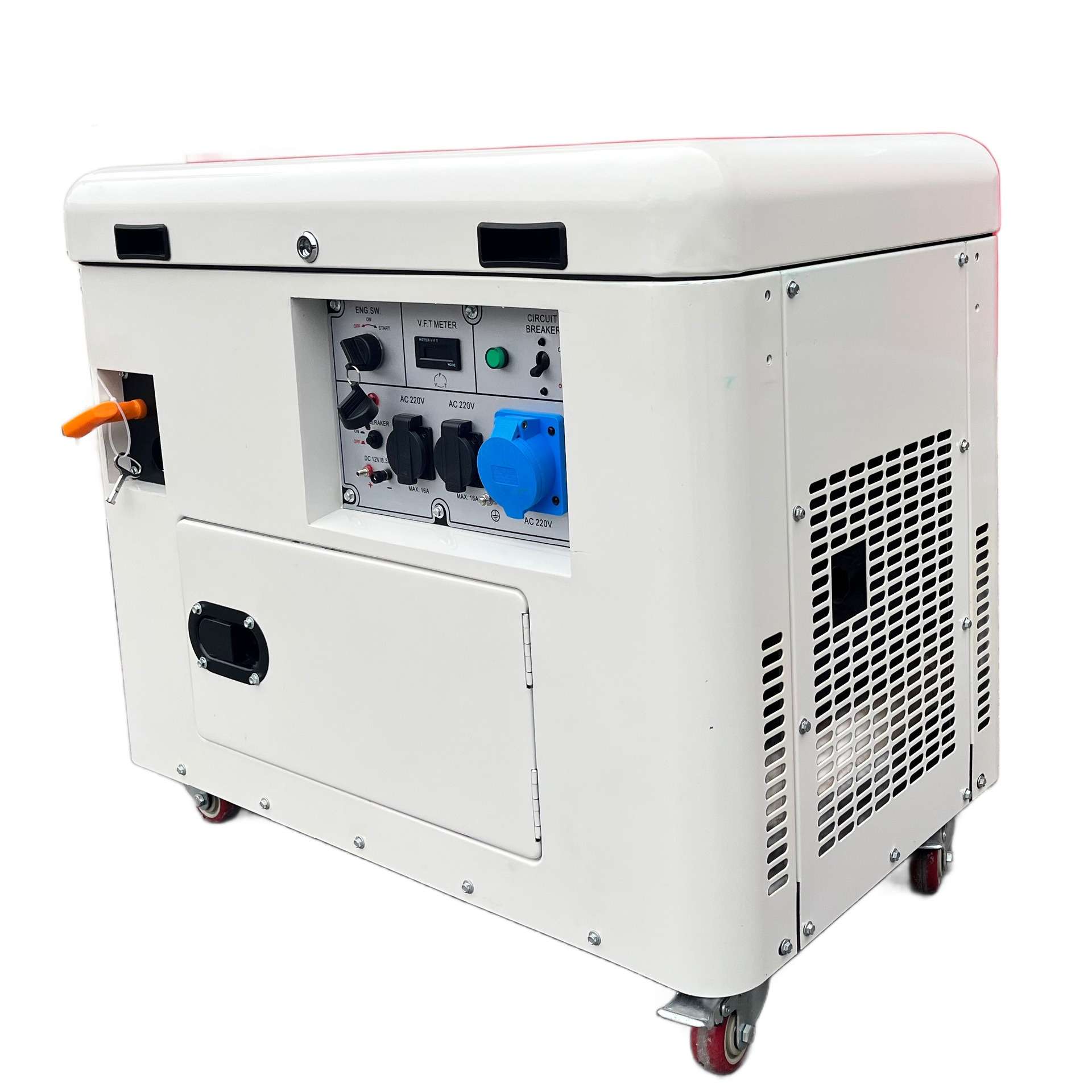 户外家用便携两用6kw小型单缸静音三相220V/380V汽油发电机组
