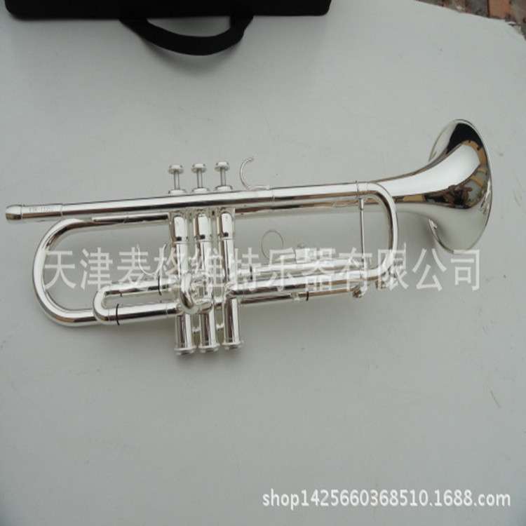 初学西洋小号乐器 降B三音小号乐器铜管镀银小号