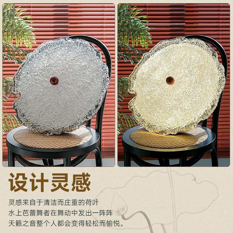 法式中古卧室吸顶灯全光谱护眼主卧书房金箔荷叶设计师南洋风灯饰