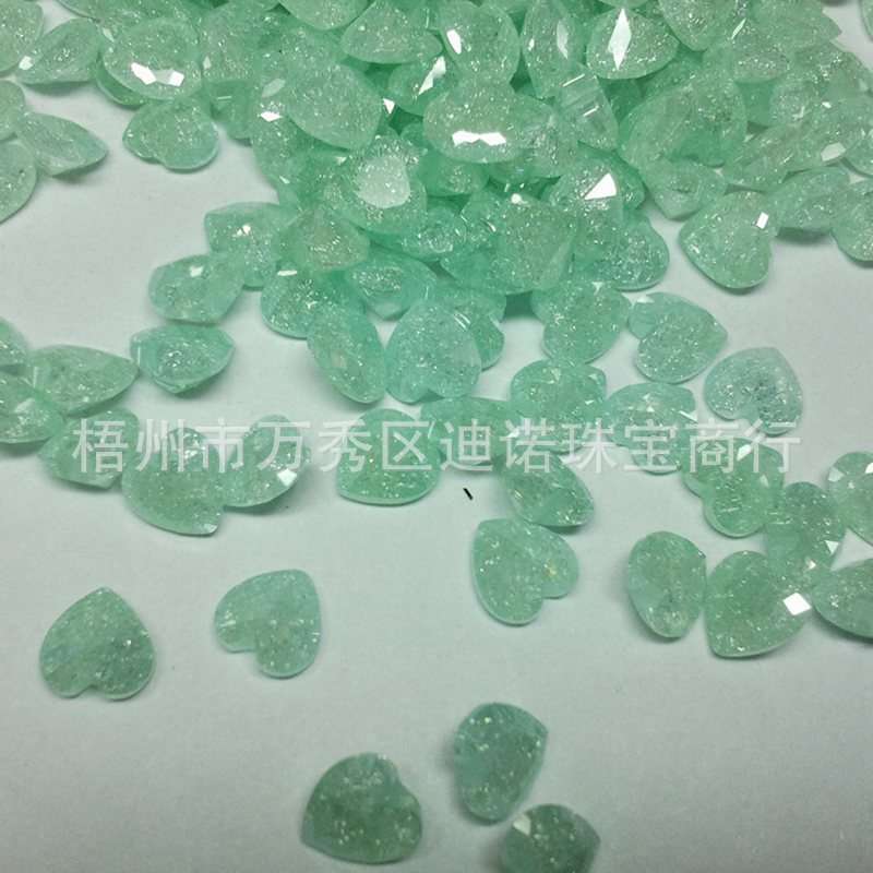 美甲直播 AAA级园形1-10mm冰花锆石裸石爆花石宝石低价公斤石