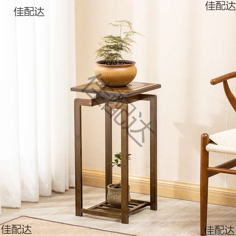 楠竹实木博古架客厅鱼缸架小古董架置物架简约摆件展示花台花架子
