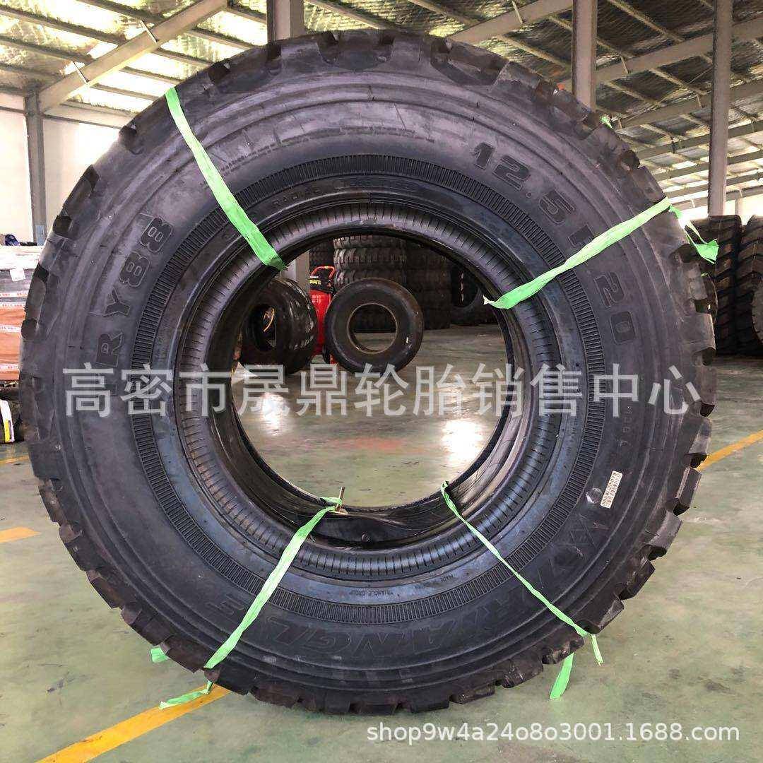 东风三角12.5R20全钢丝载重耐磨载重汽车轮胎12.5R20越野轮胎加厚
