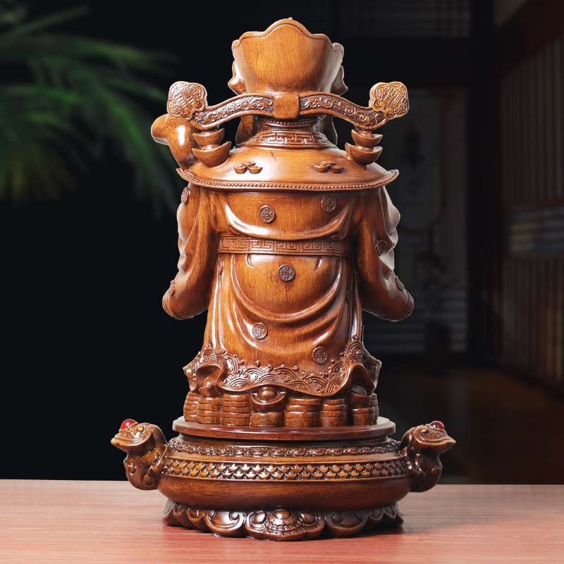 财源广进文财神像摆件客厅家用玄关装饰工艺品店铺办公室开业送礼