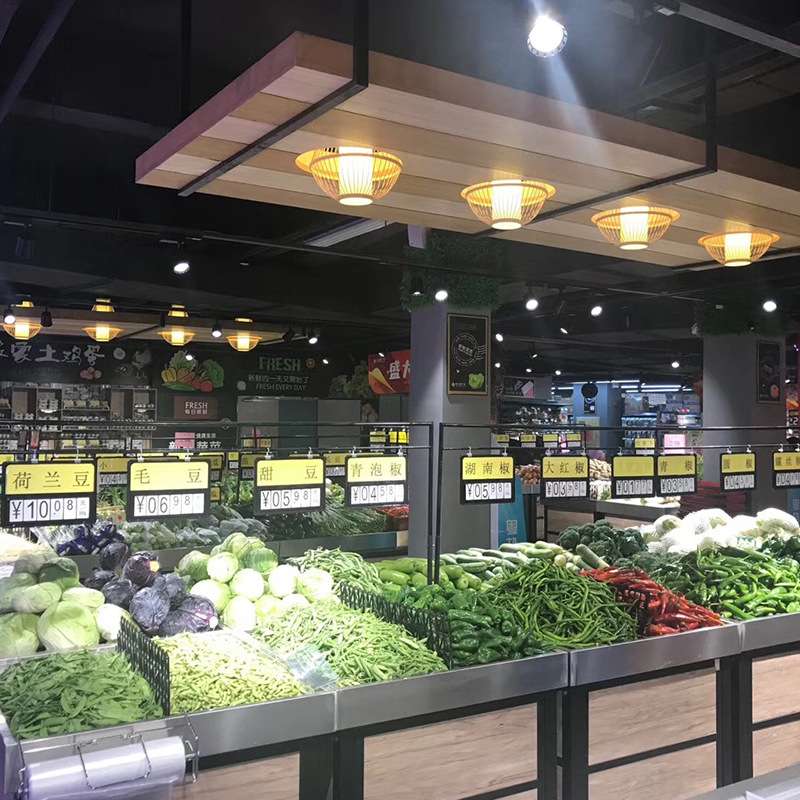 超市水果货架展示架生鲜蔬菜果蔬架展示框商用中岛柜货架